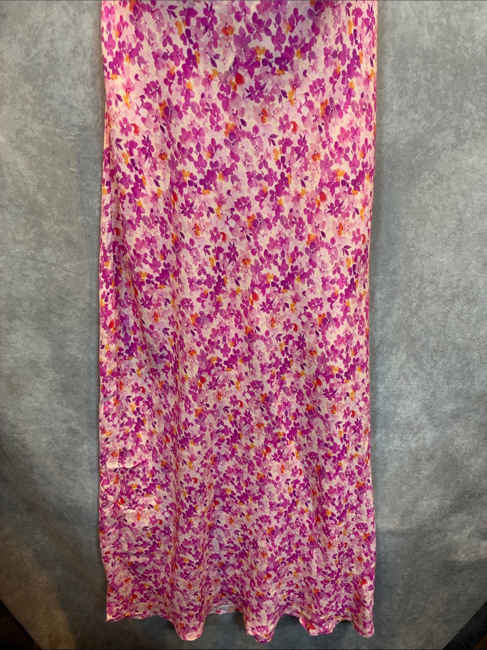 Astr “Ambretta” Pink Purple Floral Halter Midi Dress - Picture 4 of 12